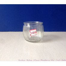180ml Engraved Clear Glass Candle Jar